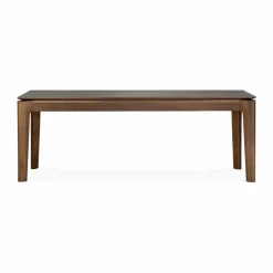 Bok bänk Mörkbetsad teak 126 cm