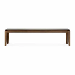 Bok bänk Mörkbetsad teak 186 cm
