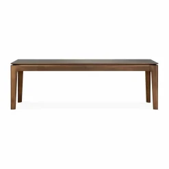 Bok bänk Mörkbetsad teak 146 cm