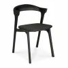 Bok stol Brun ek-tyg soft black
