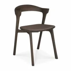 Bok stol Brun ek-tyg warm brown