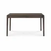 Bok utdragbart matbord Brunlackerad ek 90x140/220 cm