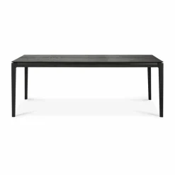 Bok utdragbart matbord Svartlackerad ek 100x200/300 cm