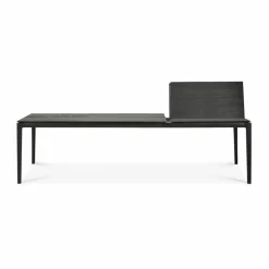 Bok utdragbart matbord Svartlackerad ek 100x200/300 cm