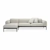 Bon soffa 3-sits divan vänsterställd Bohemian 000 vit-svarta ben