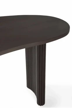 Boomerang skrivbord Mörkbrunbetsad mahogny 160x83x76 cm
