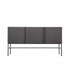 Boss sideboard Ek-3 dörrar-kalksten-metallstativ