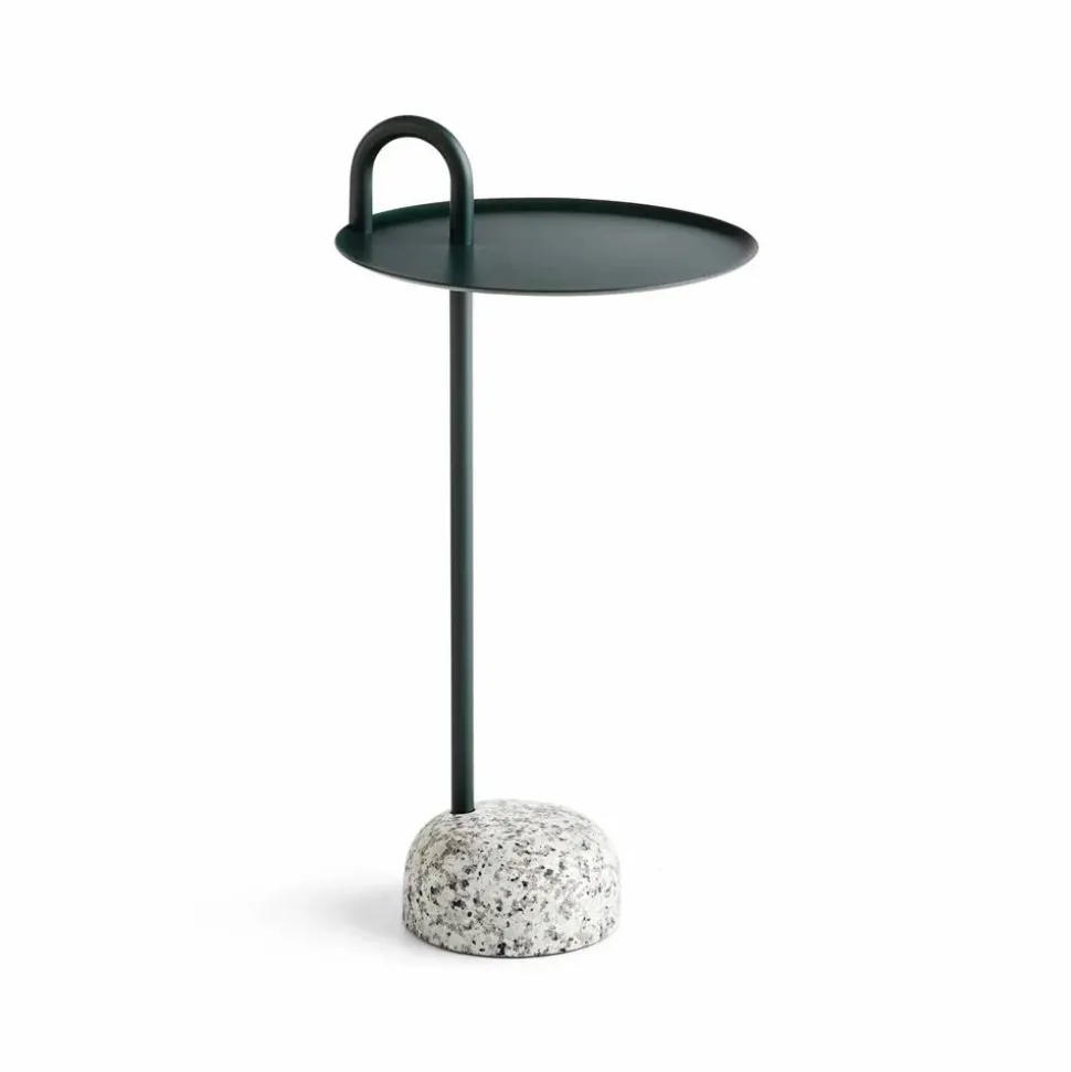 Bowler sidobord Fir green-granite