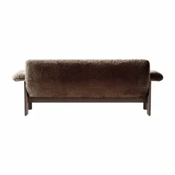Brasilia soffa 2-sits Dark oak-Sahara sheepskin curly