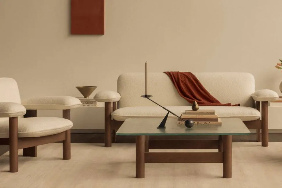 Brasilia soffa 2-sits Dark oak-Baru 0200