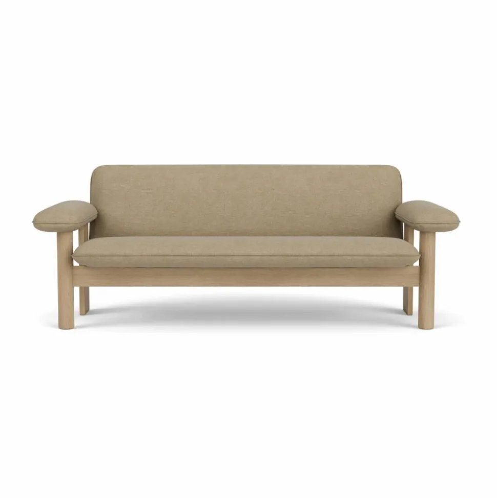 Brasilia soffa 2-sits Natural oak-Audo Bouclé 02