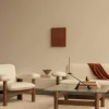 Brasilia soffa 2-sits Natural oak-Sahara sheepskin curly
