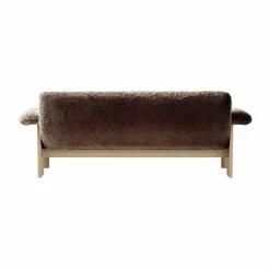 Brasilia soffa 2-sits Natural oak-Sahara sheepskin curly