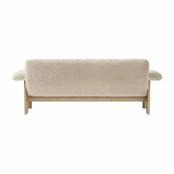 Brasilia soffa 2-sits Natural oak-Nature sheepskin curly
