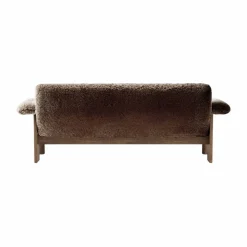 Brasilia soffa 2-sits Walnut-Sahara sheepskin curly