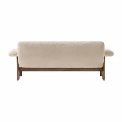 Brasilia soffa 2-sits Walnut-Nature sheepskin curly