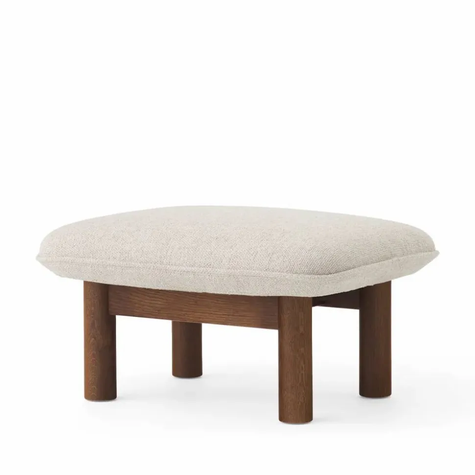 Brasilia fotpall Moss 011 grå-mörkbetsad ek