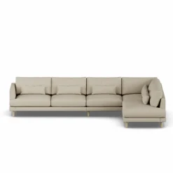 Bredhult soffa Bern Beige 0341-vitoljad ek 4-sits B1