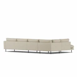 Bredhult soffa Bern Beige 0341-svart stål 4-sits B2