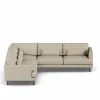 Bredhult soffa Bern Beige 0341-svart stål hörnsoffa F