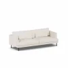 Bredhult soffa Caleido Beige 9600-svart stål 3-sits