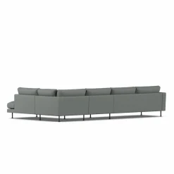 Bredhult soffa Caleido Grey 1240-svart stål 4-sits B1