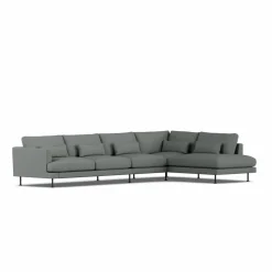 Bredhult soffa Caleido Grey 1240-svart stål 4-sits B1