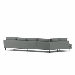 Bredhult soffa Caleido Grey 1240-svart stål 4-sits B2