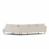 Bredhult soffa Jump Beige 1956-svart stål 3-sits A1