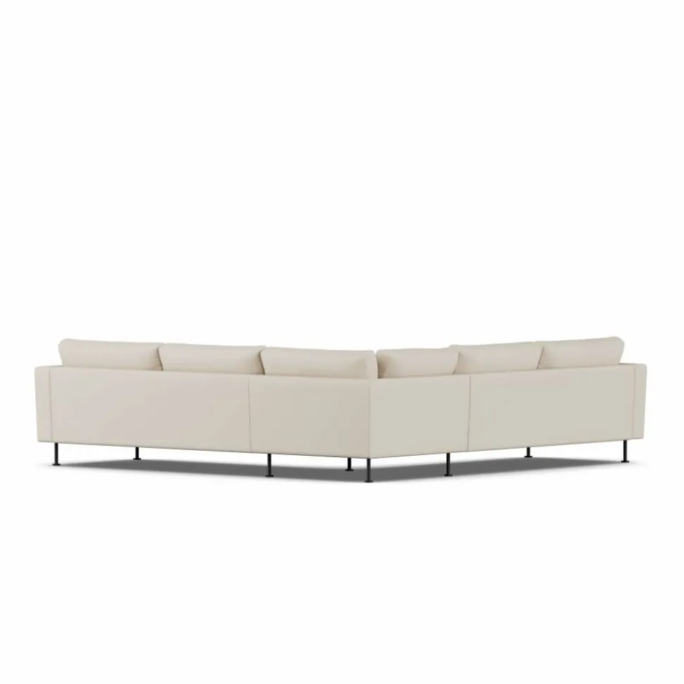 Bredhult soffa Jump Beige 1956-svart stål hörnsoffa F