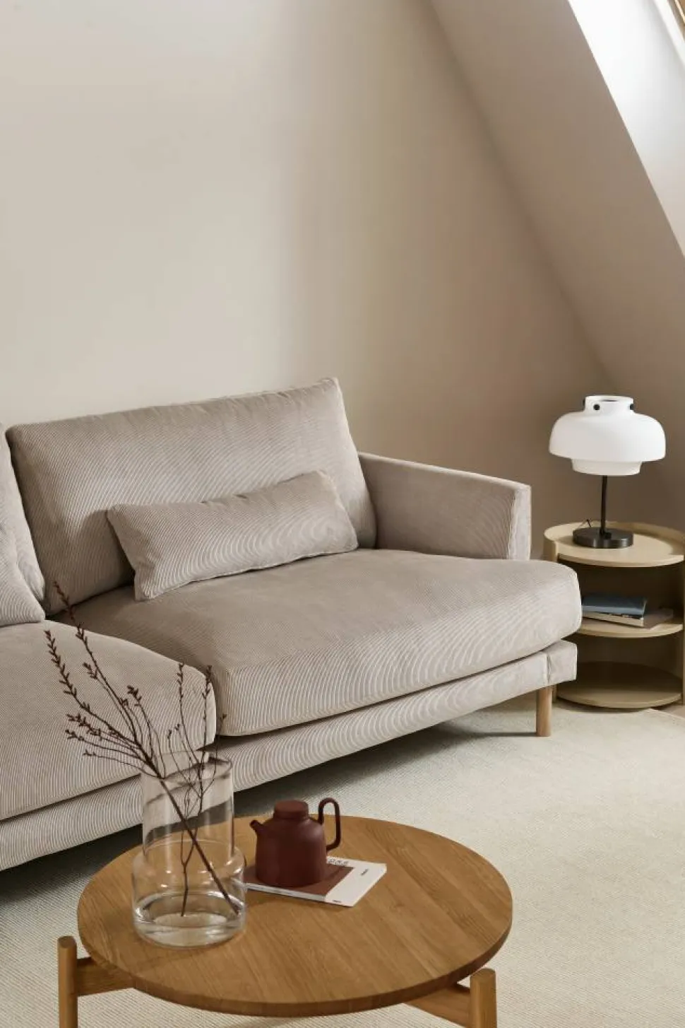 Bredhult soffa Jump Beige 1956-vitoljad ek 3-sits