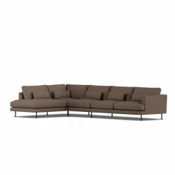 Bredhult soffa Jump Brown 1955-svart stål 4-sits B2