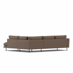 Bredhult soffa Jump Brown 1955-svart stål 3-sits A1