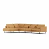 Bredhult soffa Jump Honey 1959-svart stål 4-sits B2