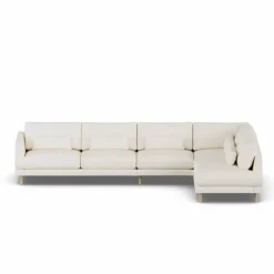 Bredhult soffa Jump Off White 1954-vitoljad ek 4-sits B1