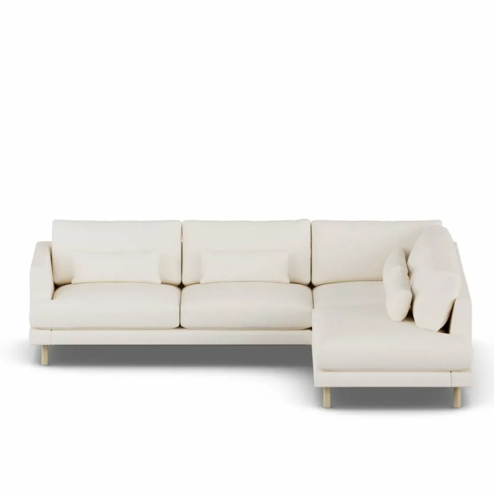 Bredhult soffa Jump Off White 1954-vitoljad ek 3-sits A1