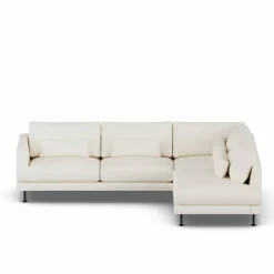 Bredhult soffa Jump Off White 1954-svart stål 3-sits A1