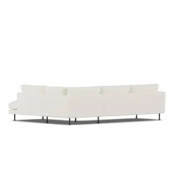 Bredhult soffa Jump Off White 1954-svart stål 3-sits A1