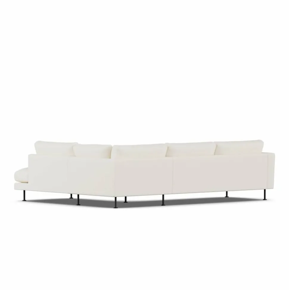 Bredhult soffa Jump Off White 1954-svart stål 3-sits A1