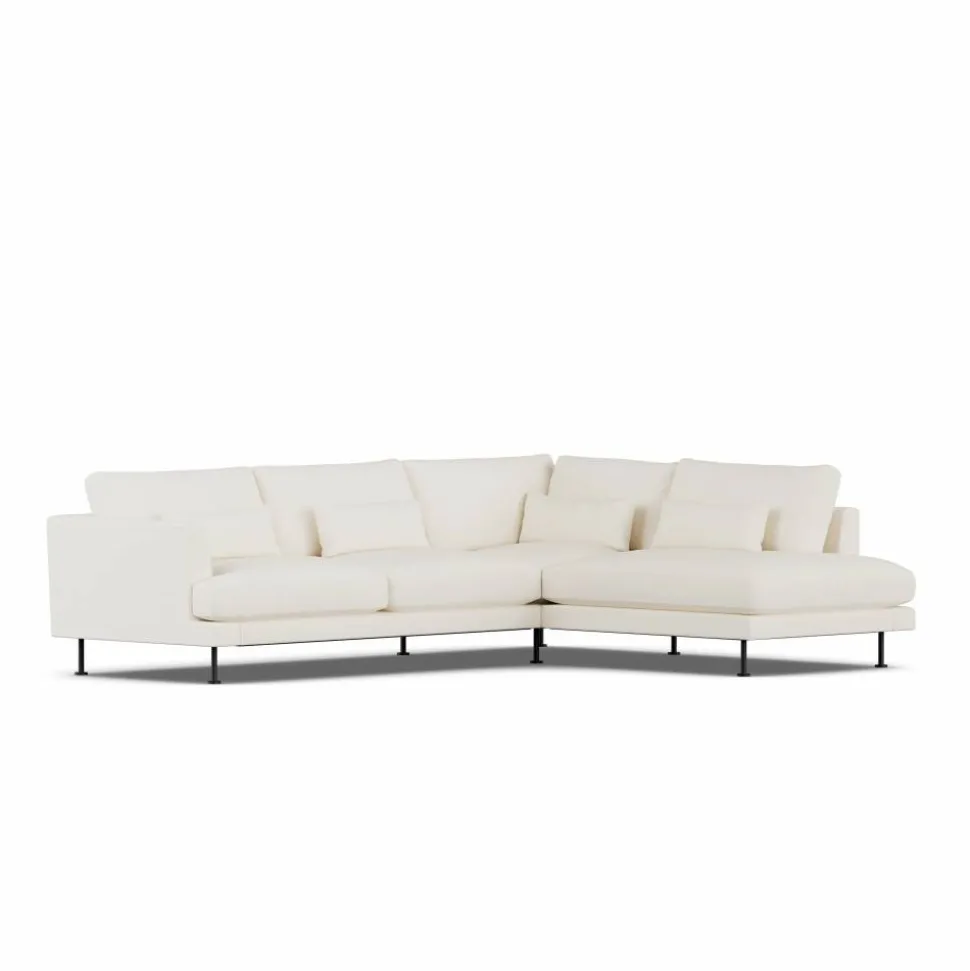 Bredhult soffa Jump Off White 1954-svart stål 3-sits A1