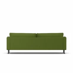 Bredhult soffa Luiza Green 3975-svart stål 3-sits