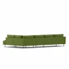 Bredhult soffa Luiza Green 3975-svart stål 4-sits B1