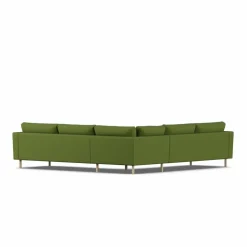 Bredhult soffa Luiza Green 3975-vitoljad ek hörnsoffa F