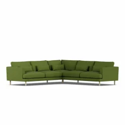 Bredhult soffa Luiza Green 3975-vitoljad ek hörnsoffa F