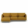 Bredhult soffa Luiza Mustard 3972-vitoljad ek 2 5-sits C2