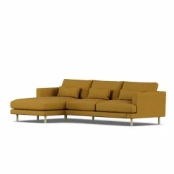 Bredhult soffa Luiza Mustard 3972-vitoljad ek 2 5-sits C2