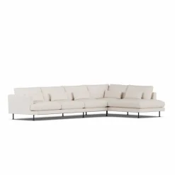 Bredhult soffa Same Off White 6671-svart stål 4-sits B1