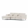 Bredhult soffa Same Off White 6671-svart stål 2 5-sits C2