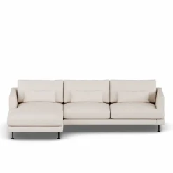 Bredhult soffa Same Off White 6671-svart stål 2 5-sits C2