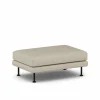 Bredhult fotpall Bern Beige 0341-svart stål